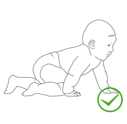 It’s okay if your child crawls on their own - don’t force crawling