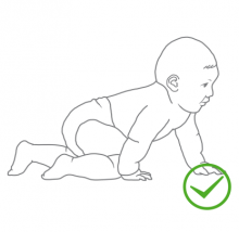 It’s okay if your child crawls on their own - don’t force crawling